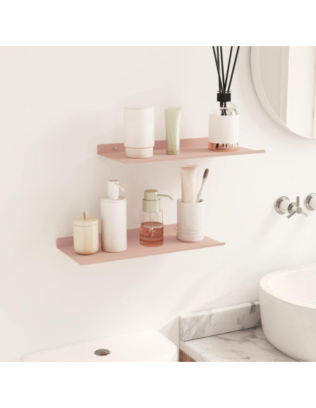 Scaffale da parete con lo scaffale 2 pcs Rosa 40 x 18 x 2,5 cm