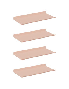 Scaffale da parete con lo scaffale 4 pcs Rosa 40 x 18 x 2,5 cm 2