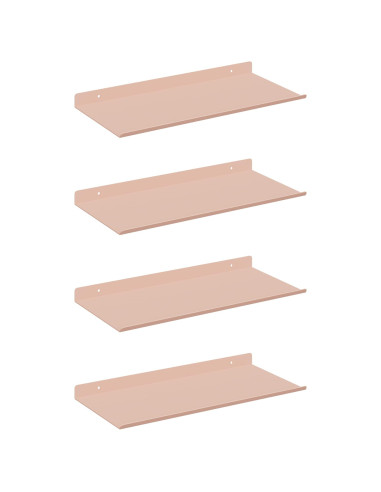 Scaffale da parete con lo scaffale 4 pcs Rosa 40 x 18 x 2,5 cm