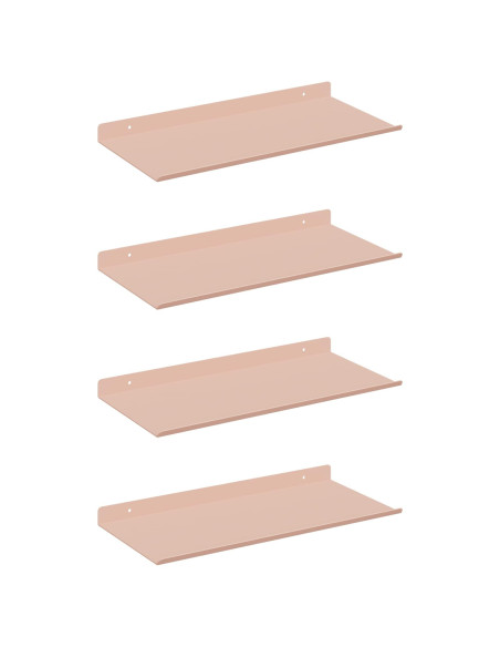 Scaffale da parete con lo scaffale 4 pcs Rosa 40 x 18 x 2,5 cm