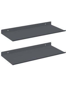 Scaffale da parete 2 pcs Antracite 40 x 18 x 2,5 cm 2