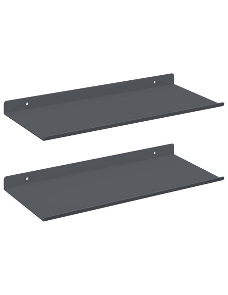 Scaffale da parete 2 pcs Antracite 40 x 18 x 2,5 cm
