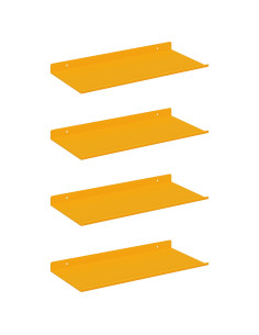 Scaffale da parete 4 pcs Giallo senape 40 x 18 x 2,5 cm 2