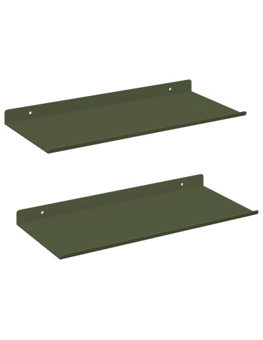 Scaffale da parete 2 pcs Verde oliva 40 x 18 x 2,5 cm