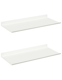 Scaffale da parete 2 pcs Bianco 40 x 18 x 2,5 cm 2