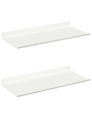 Scaffale da parete 2 pcs Bianco 40 x 18 x 2,5 cm