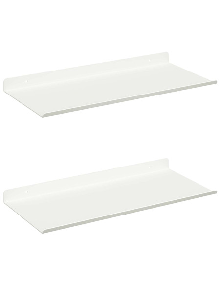 Scaffale da parete 2 pcs Bianco 40 x 18 x 2,5 cm
