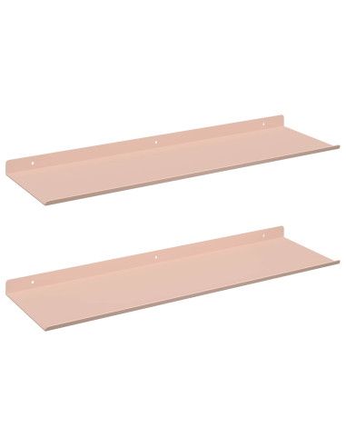 Scaffale da parete con lo scaffale 2 pcs Rosa 60 x 18 x 2,5 cm