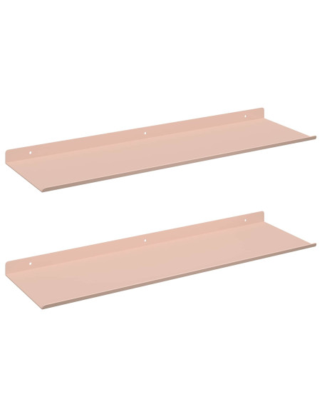 Scaffale da parete con lo scaffale 2 pcs Rosa 60 x 18 x 2,5 cm