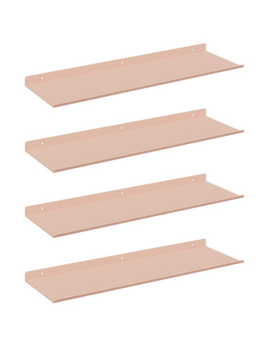 Scaffale da parete con lo scaffale 4 pcs Rosa 60 x 18 x 2,5 cm