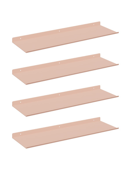 Scaffale da parete con lo scaffale 4 pcs Rosa 60 x 18 x 2,5 cm