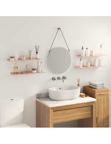 Scaffale da parete con lo scaffale 4 pcs Rosa 60 x 18 x 2,5 cm