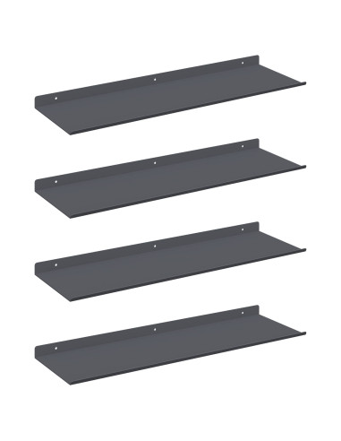 Scaffale da parete 4 pcs Antracite 60 x 18 x 2,5 cm