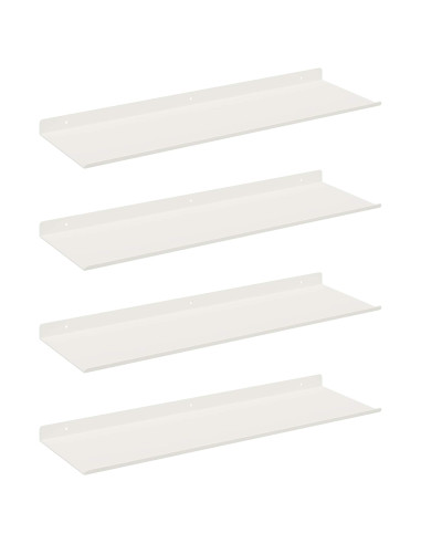 Scaffale da parete 4 pcs Bianco 60 x 18 x 2,5 cm