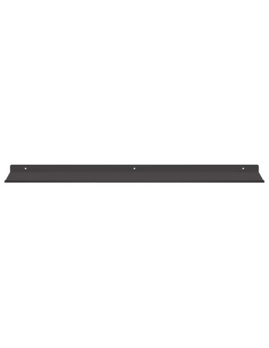 Scaffale da parete con lo scaffale 4 pcs Nero 80 x 18 x 2,5 cm