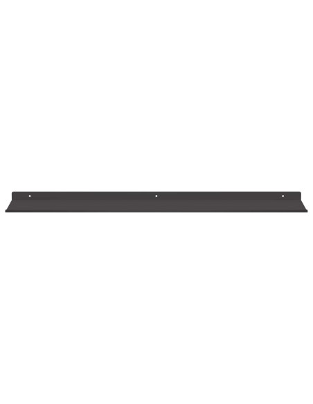 Scaffale da parete con lo scaffale 4 pcs Nero 80 x 18 x 2,5 cm