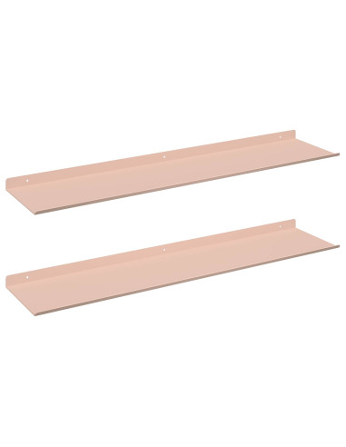 Scaffale da parete con lo scaffale 2 pcs Rosa 80 x 18 x 2,5 cm