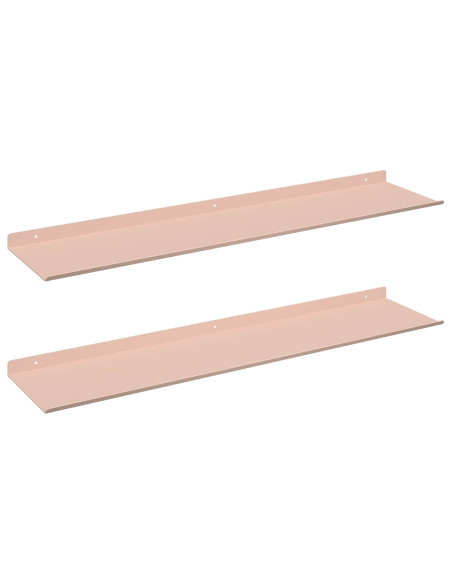 Scaffale da parete con lo scaffale 2 pcs Rosa 80 x 18 x 2,5 cm