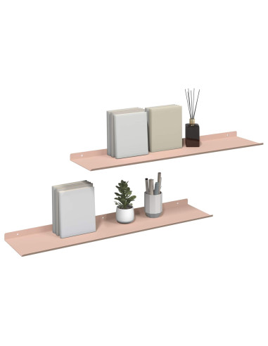 Scaffale da parete con lo scaffale 2 pcs Rosa 80 x 18 x 2,5 cm