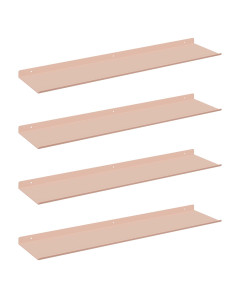 Scaffale da parete con lo scaffale 4 pcs Rosa 80 x 18 x 2,5 cm 2