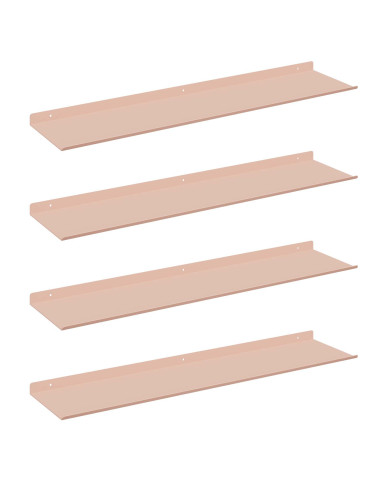 Scaffale da parete con lo scaffale 4 pcs Rosa 80 x 18 x 2,5 cm
