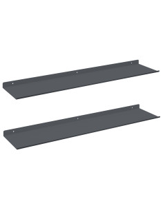 Scaffale da parete 2 pcs Antracite 80 x 18 x 2,5 cm 2