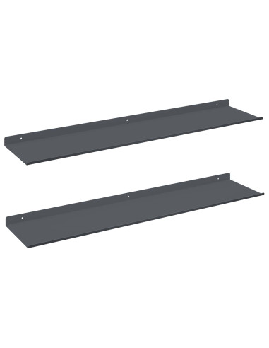 Scaffale da parete 2 pcs Antracite 80 x 18 x 2,5 cm