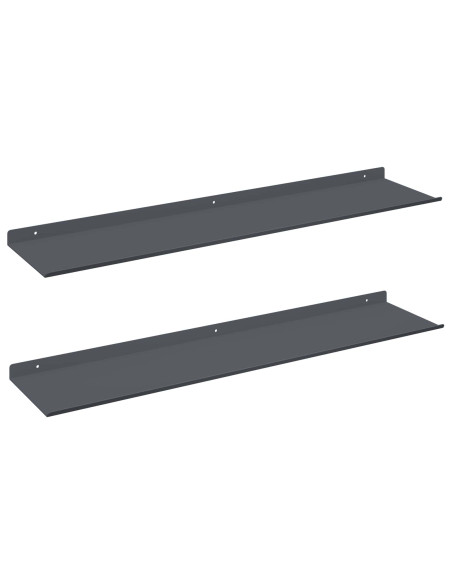 Scaffale da parete 2 pcs Antracite 80 x 18 x 2,5 cm