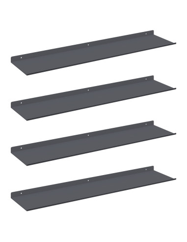 Scaffale da parete 4 pcs Antracite 80 x 18 x 2,5 cm