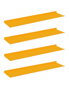 Scaffale da parete 4 pcs Giallo senape 80 x 18 x 2,5 cm 2