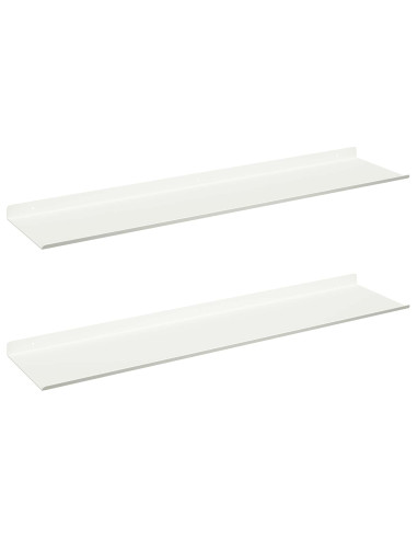 Scaffale da parete 2 pcs Bianco 80 x 18 x 2,5 cm
