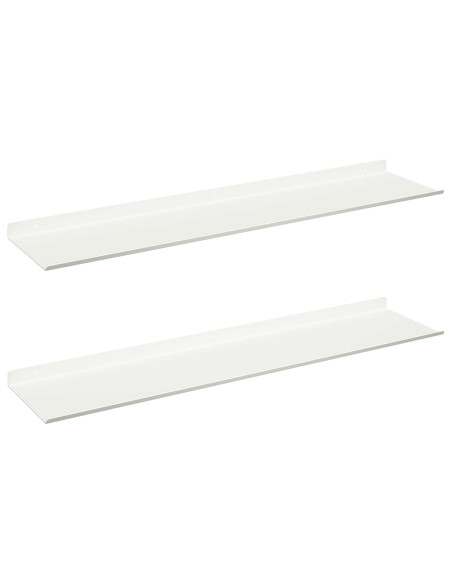 Scaffale da parete 2 pcs Bianco 80 x 18 x 2,5 cm