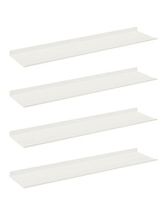 Scaffale da parete 4 pcs Bianco 80 x 18 x 2,5 cm 2