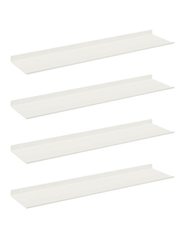 Scaffale da parete 4 pcs Bianco 80 x 18 x 2,5 cm