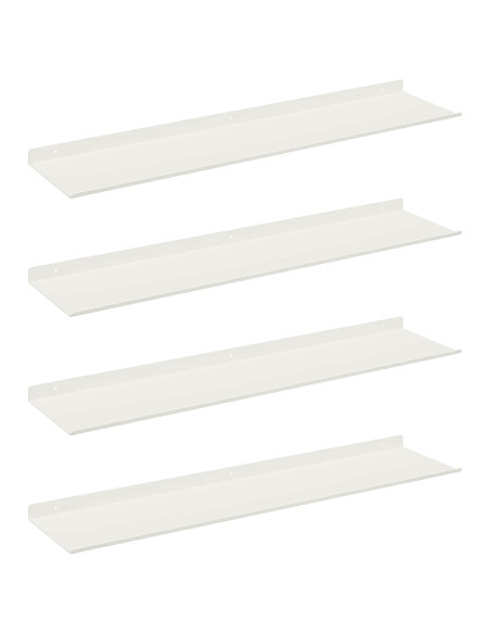 Scaffale da parete 4 pcs Bianco 80 x 18 x 2,5 cm