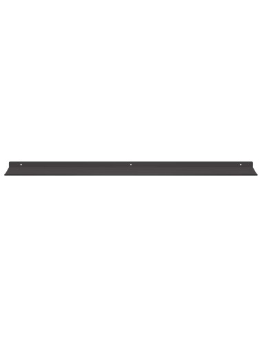 Scaffale da parete con lo scaffale 4 pcs Nero 100 x 18 x 2,5 cm