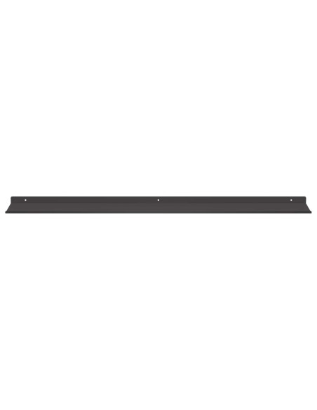 Scaffale da parete con lo scaffale 4 pcs Nero 100 x 18 x 2,5 cm