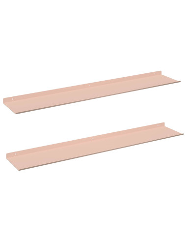 Scaffale da parete con lo scaffale 2 pcs Rosa 100 x 18 x 2,5 cm