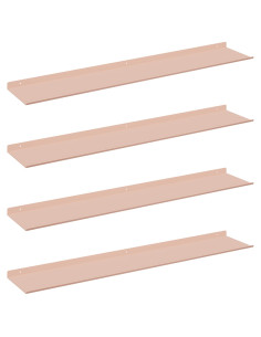 Scaffale da parete con lo scaffale 4 pcs Rosa 100 x 18 x 2,5 cm 2