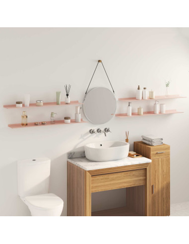 Scaffale da parete con lo scaffale 4 pcs Rosa 100 x 18 x 2,5 cm