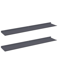 Scaffale da parete 2 pcs Antracite 100 x 18 x 2,5 cm 2