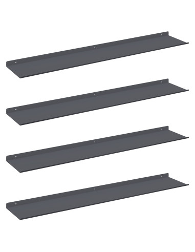 Scaffale da parete 4 pcs Antracite 100 x 18 x 2,5 cm