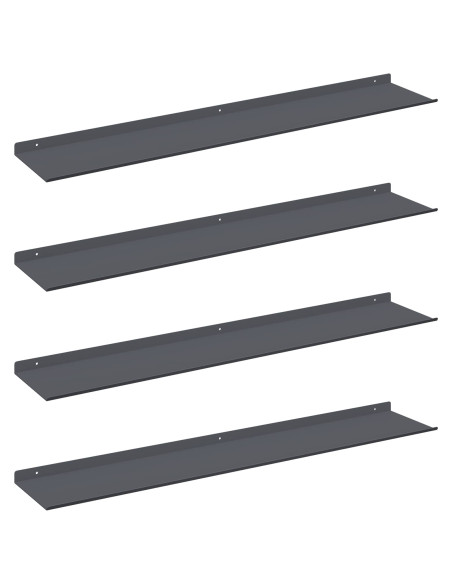 Scaffale da parete 4 pcs Antracite 100 x 18 x 2,5 cm