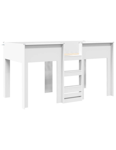 Letto a Castello per Bambini con materasso Bianco 100 x 200 cm