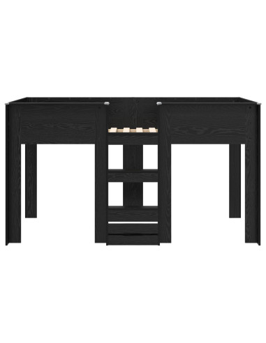 Letto a Castello per Bambini Rovere Nero 100 x 200 cm
