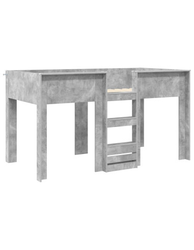 Letto a Castello per Bambini Grigio cemento 100 x 200 cm