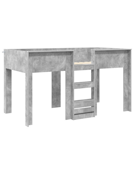 Letto a Castello per Bambini Grigio cemento 100 x 200 cm