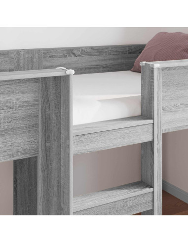 Letto a Castello per Bambini Grigio Sonoma 100 x 200 cm