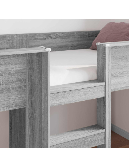 Letto a Castello per Bambini Grigio Sonoma 100 x 200 cm