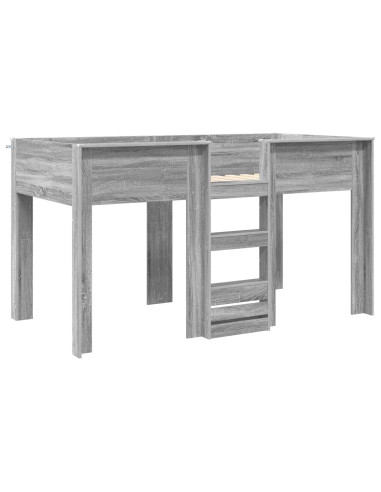 Letto a Castello per Bambini Grigio Sonoma 100 x 200 cm